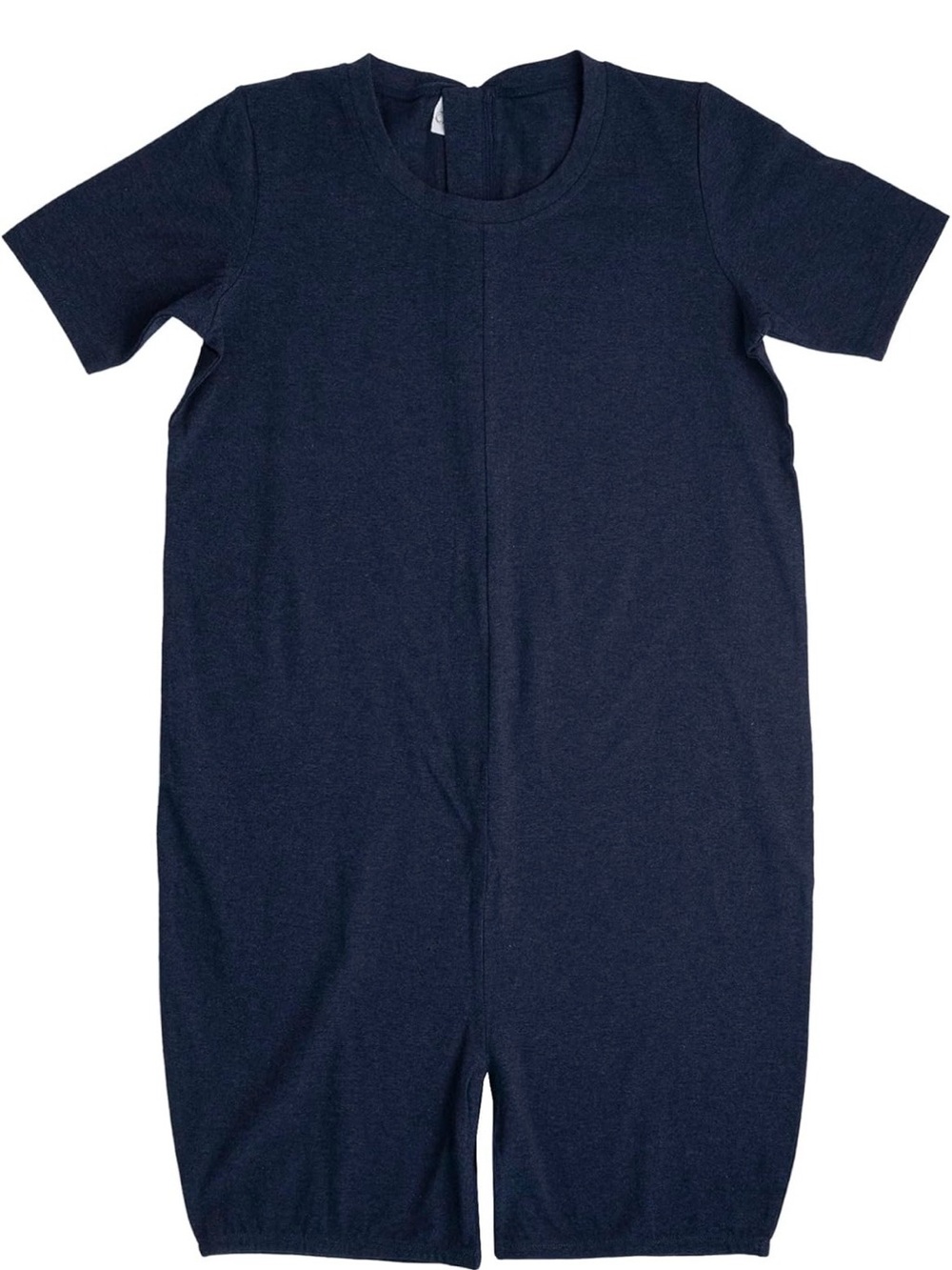 Adult/large child Adaptive Short Sleeve Navy Romper